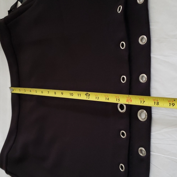 Trouvé NEW Metal Grommet Hem High Low Side Slit SKIRT Black NWT Business 🎉HP🎉 - Picture 8 of 16